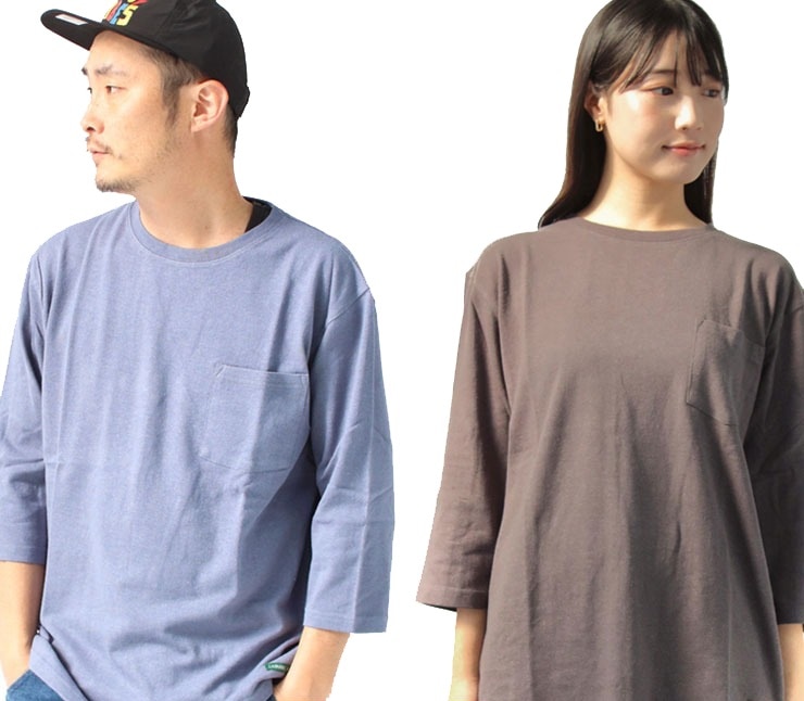 A HOPE HEMP ア ホープヘンプ 七分袖 メンズ レディース オーガニックコットン ライト スウェット STG-225NC ヘンプ 服 春夏 春夏