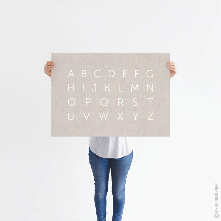 dear musketeer SCANDI ALPHABET A2