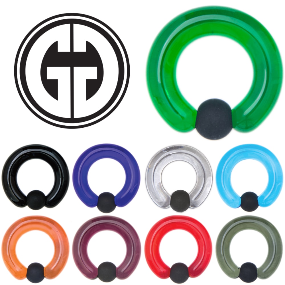 ボディピアス ゴリラグラス社製 キャプティブビーズリング 4G 9色 CBR 金属アレルギー対応 海外ブランド 正規品 4ゲージ 本物 GORILLA GLASS ggr4gxxxxxxxx