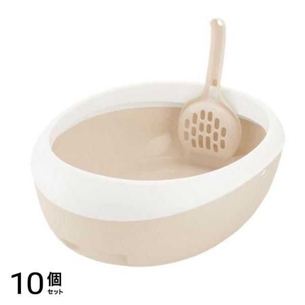 リッチェル 猫用 ラプレ ネコトイレ Sサイズ 本体 1組入 (ホワイト) 10個セット