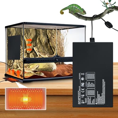 【リアルタイム温度検知機能により最高50℃を維持する】TANKAO 爬虫類 ヒーター 暖突 23W 爬虫類用シートヒーター 0.5℃温度段階調整 IP67防水 耐久性 均一に暖まる ピタリ適温プラス