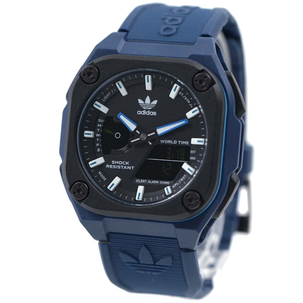 アディダス 腕時計 メンズ アナデジ ネイビー ブラック 日付曜日カレンダー CITY TECH ONE Men adidas AOST22545