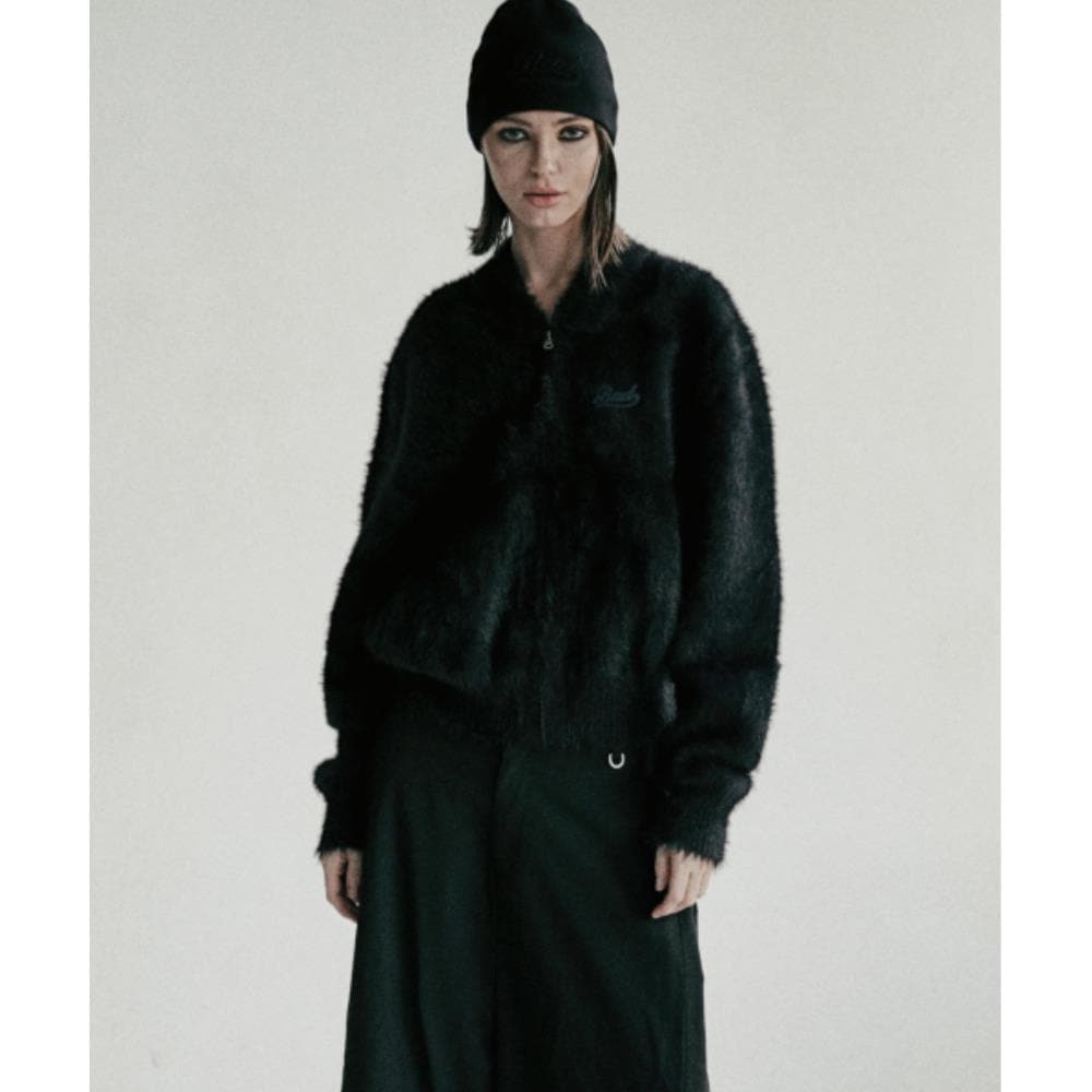 BADBLOOD BS Mohair Zip-up Jacket Black w-jkt24-040