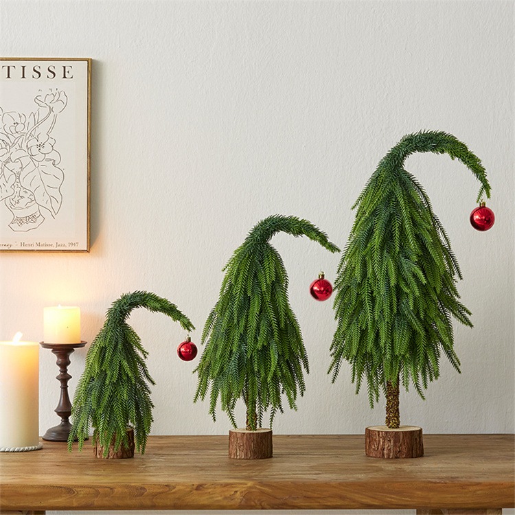 INSスタイル クリスマス ユニークな形のツリー 置物 3サイズ(30/45/60cm) 北欧テイスト デスク用