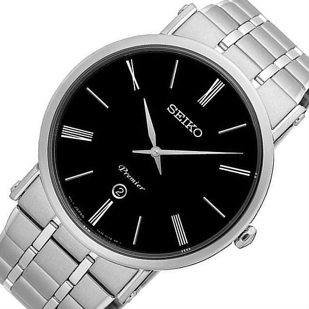 Premier/プルミエメンズ腕時計 メタルベルト ブラック文字盤 海外モデル SKP393P1