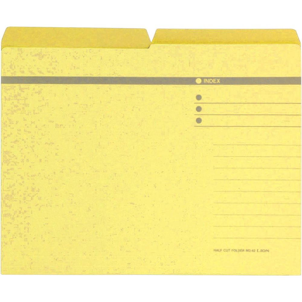 （まとめ買い）ライオン事務器 ハーフカットフォルダー A4判 No.42-20P 黄 20冊入 132-18 [x3]