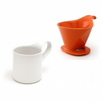 ZERO JAPAN（ゼロジャパン） ドリッパー＆カフェマグセット ドリッパートレイ付 DMZ-16 TG/WH