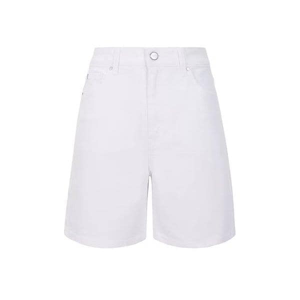 女性用ジーンズ 4部丈 ショートパンツ ホワイト YO2D0951 W