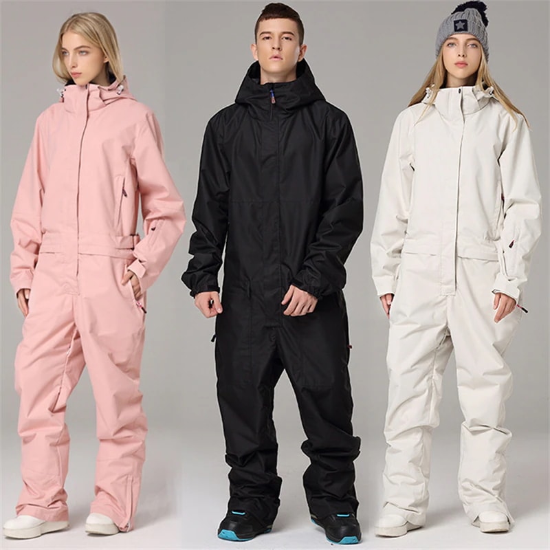 スノーボード ウェア つなぎ レディース メンズ 耐水10000mmH2O スキーウェア オーバーホール 韓国風 スノボウェア ワンピース 無地