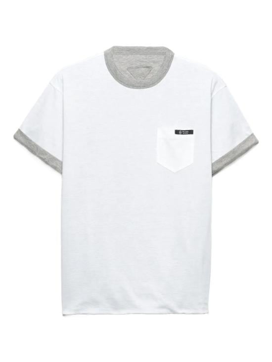 PRADA Men Tops UJN960SOOO 1801 F0AV1 BIANCO GRIGIO