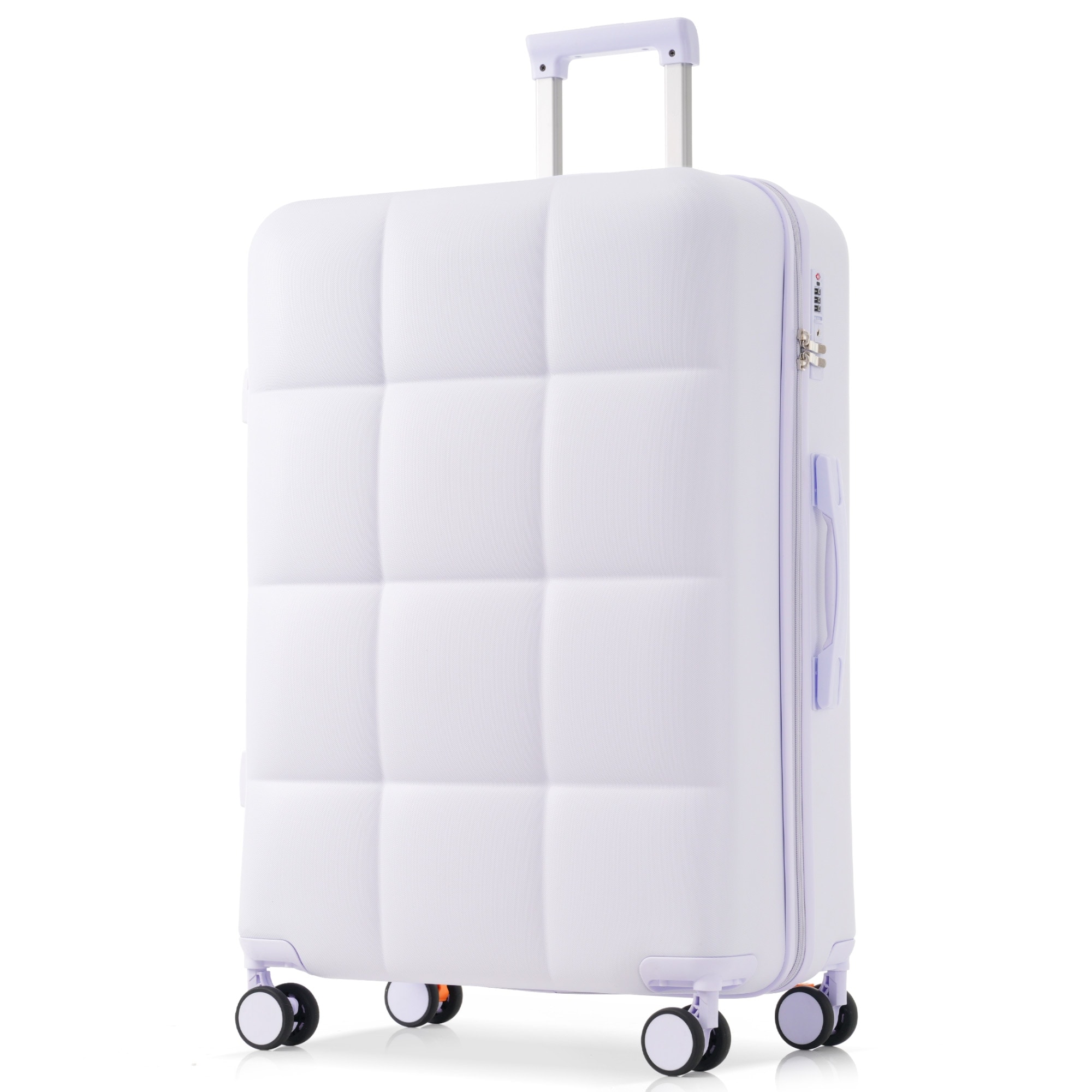 スーツケース キャリーバッグ キャリーケース Lサイズ 小型 超軽量 ファスナー式 TSAロック搭載 フック機能付き 360度回転 旅行 おしゃれ 人気色GG5289 Light Purp