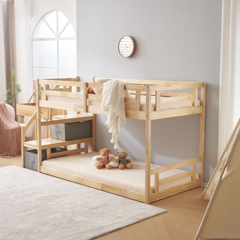ロフトベッド 階段付き 木製 シングル システムベッド ロフト ベッド ハイタイプ ロフト 木製ベッド 天然木 収納 北欧風 親子ベッド子供 大人 一人暮らし 子供ベッド ベッド コンパクト ワンル