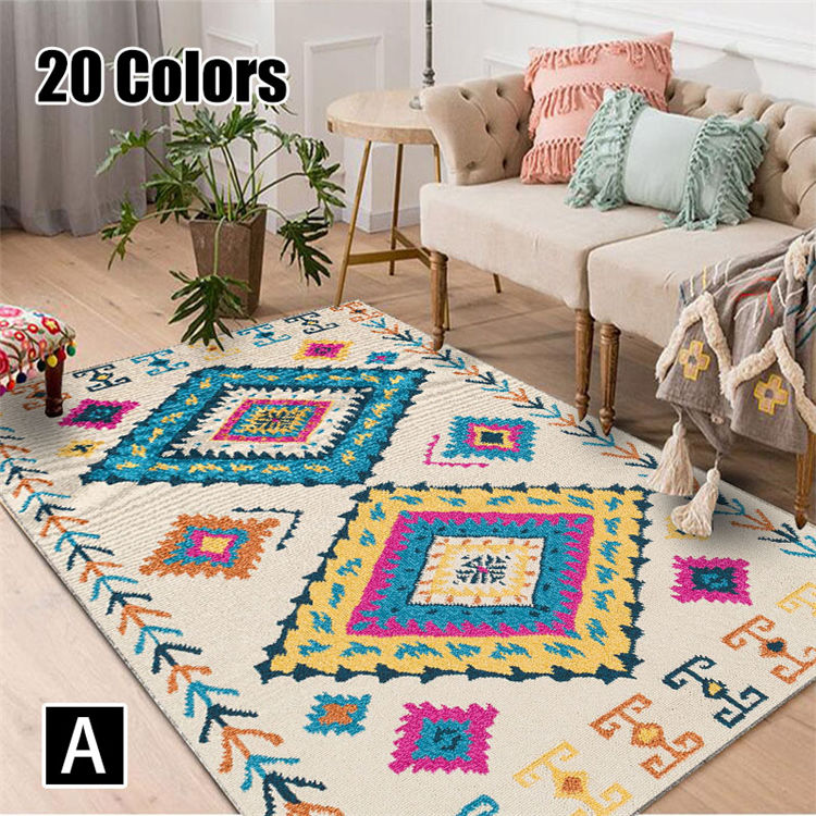 200*300CM 北欧風 大面積 タイルラグ 洗える ラグマット 滑り止め 玄関マット ラグラグ カーペット おしゃれ　オールシーズン ラグ ベッドルームリビングルームベッドルーム ラグマット 厚手