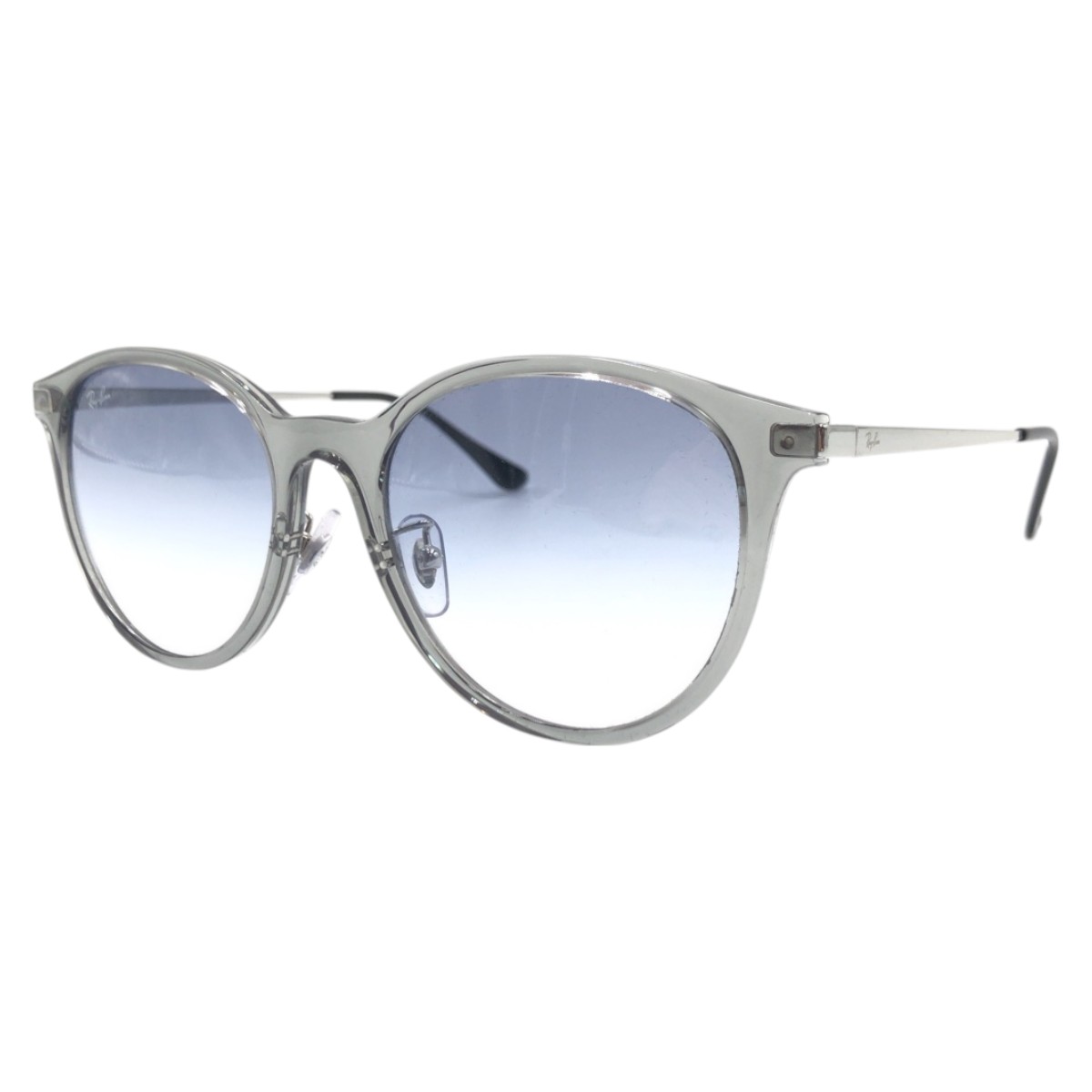 美品 アジアエリア限定 トランスペアレント ブルー シルバー クリア プラスチック RB4334D 6611/19 5519 145 1N 男女兼用 レディース 409814