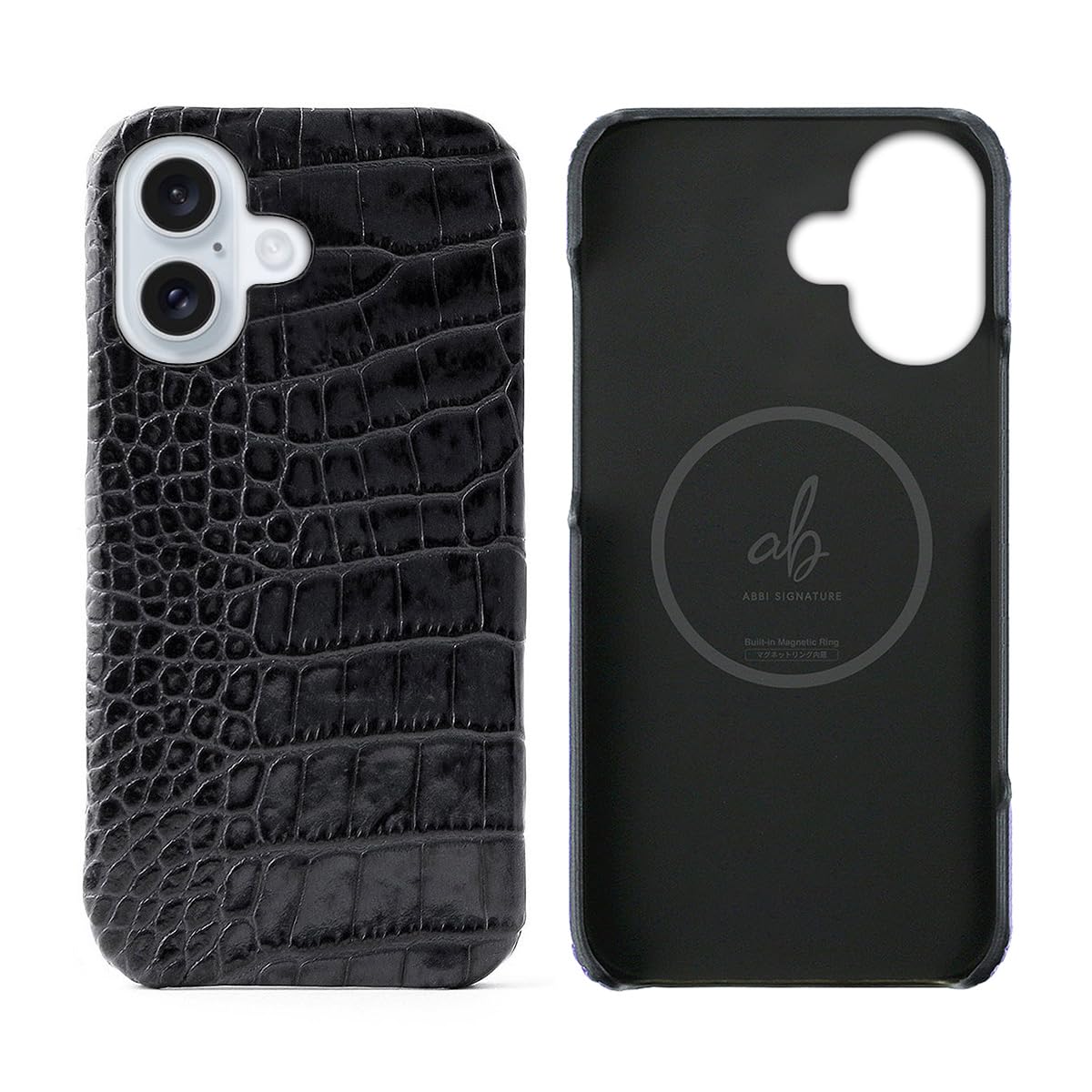 ABBI SIGNATURE iPhone 16 ケース 日本製 イタリアン本革 LIPARI バックカバー MagSafe対応 [ ベジタブルタンニンレザー ハンドメイド 薄型 ミニマルデザイン ワ
