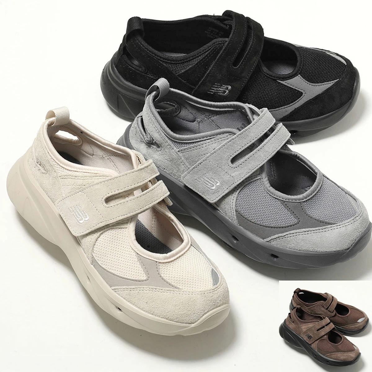 New Balance ニューバランス スニーカー BREEZE ブリーズ SD2203 レディース メリージェーン スウェード メッシュ 軽量 ロゴ シューズ 靴 カラー4色