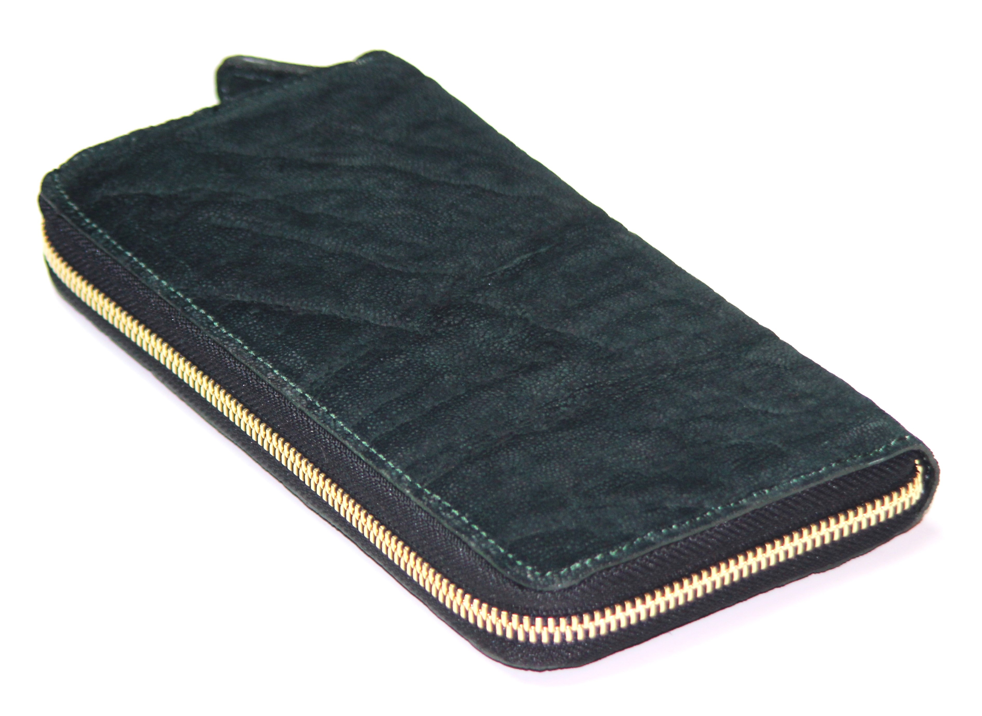 【新規OPEN】【期間限定セール】【激安】【新品未使用】本エレファント 象革 JRA認定工場生産 限定グリーン 日本製 ラウンドウォレット EF-03 緑