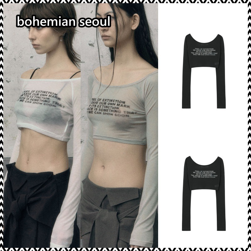 bohemian seoul 24SS [CROP VER] PRINTED LONG SLEEVE