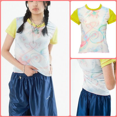 トップス shalom fancy puro top ☆韓国の人気☆【SHALOM】☆FANCY PURO TOP☆Tシャ.ツ☆ (SHALOM