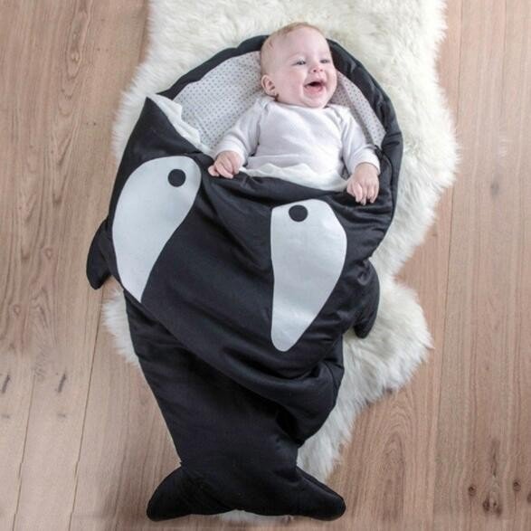 ベビー用品 トドラーキッズスリーパー 赤ちゃんの寝袋 サメの寝袋 発売モデル 児童の春秋冬寝袋 3948F 灰 数量限定