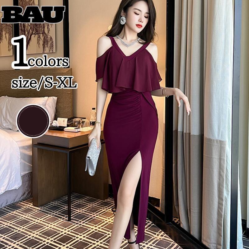 レディース キレイめ ワンピース 春 タイトワンピース 赤 レッド ドレスワンピース 春 夏 ノースリーブ ロング丈 切り替え シンプル タイト 着痩せ お呼ば