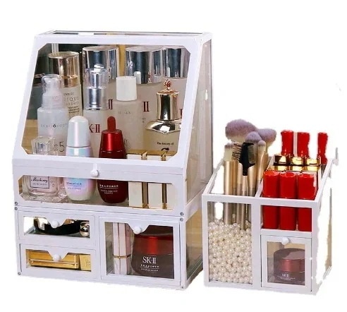 化粧品収納ケース学生寮机の上整理化粧品ケース防塵口紅スキンケア棚 6,063円