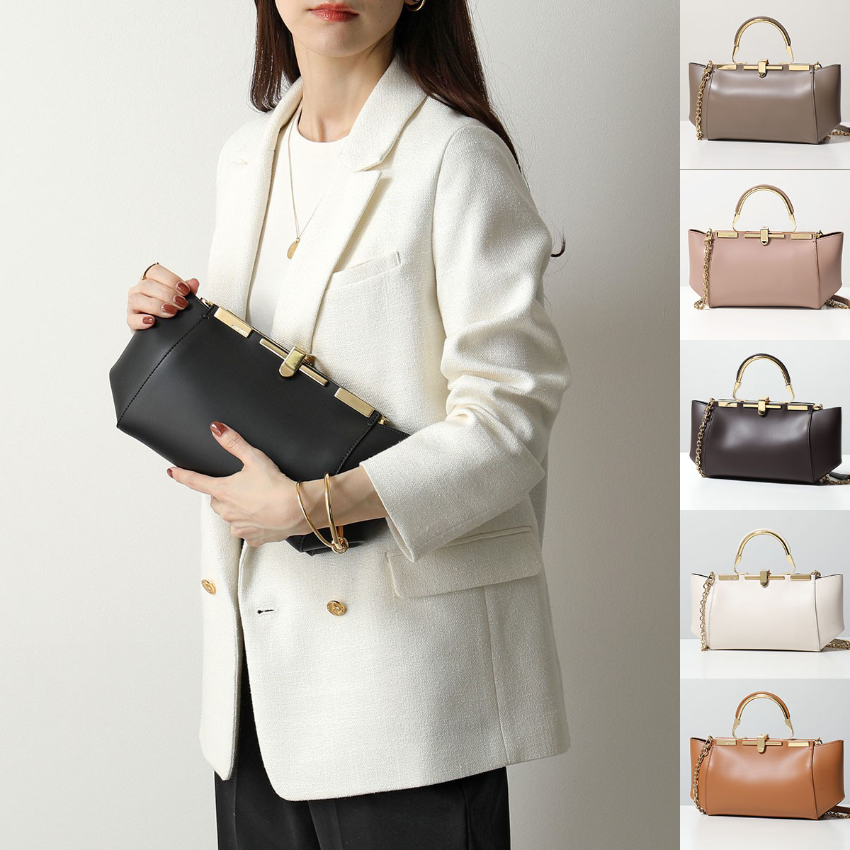 ZANCHETTI ザンケッティ ハンドバッグ AMLETO 20 アムレット 20AM 718 レディース レザー 3WAY BAG S チェーン ショルダーバッグ クラッチ 鞄 カラー7色
