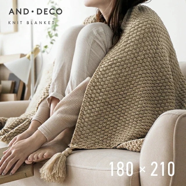 ブランケット 北欧 インテリア タッセル付 180x210cm 大判 おしゃれ ひざ掛け ニットブランケット 赤ちゃん 厚手 洗える 暖かい オールシーズン 可愛い 軽量 洗濯