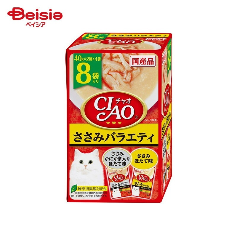 いなばペットフード CIAOパウチ ささみバラエティ （40g×8袋）×12個 ペット