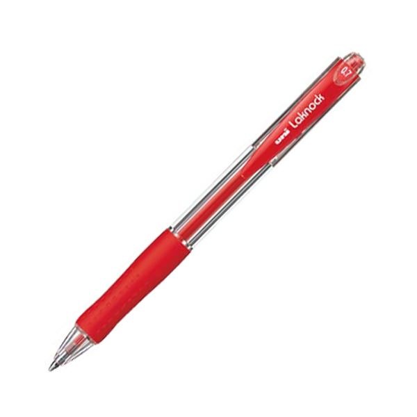 （まとめ） 三菱鉛筆 油性ボールペンVERY楽ノック 細字 0.7mm 赤 SN10007.15 1セット（10本） (×10セット) 7,707円