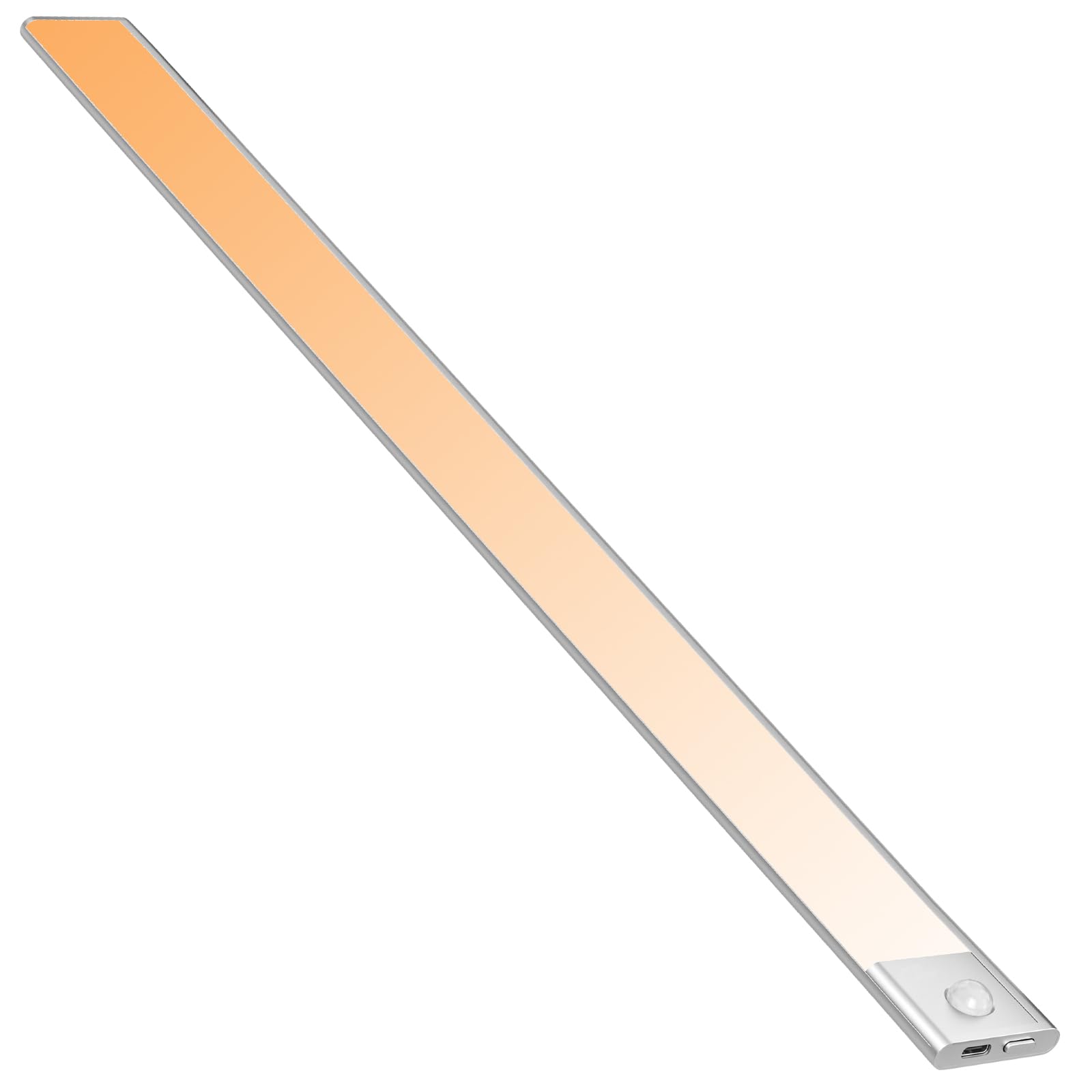 【2本入り】 人感センサーライト 60cm 電球色 室内 LED バー ライト 充電式 3000mAh キャビネットライト 超薄型設計 手元灯 マグネット LEDライト 配線工事不要 省エネ 長寿命