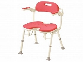 アロン化成 折りたたみシャワーベンチIU レッド 536332