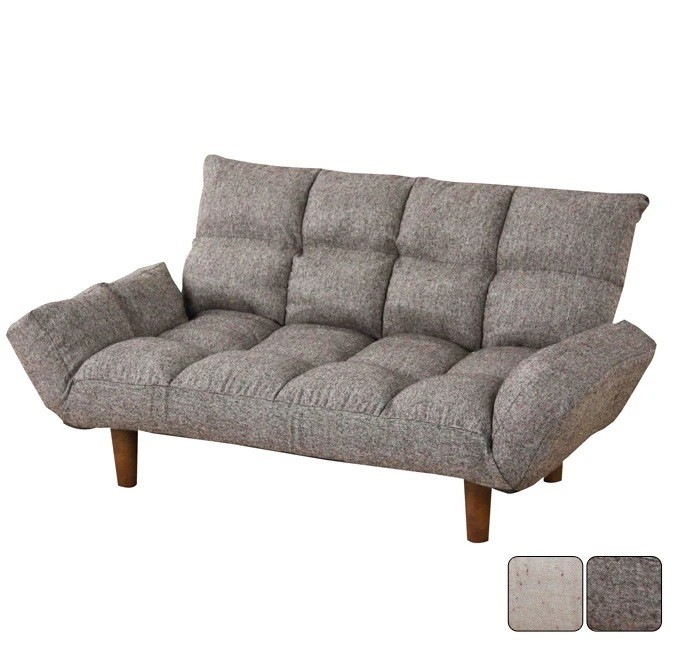 ソファー 折りたたみカウチソファ 6段階リクライニング 脚取り外し可能 facil 幅115cm