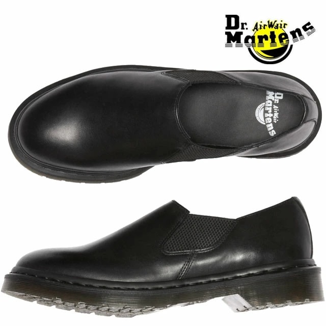 ドクターマーチン メンズ スリッポン シューズ ルイス サイドゴアシューズ レディース 黒 靴 ブラック レザーシューズ ビジネス カジュアル 40950001