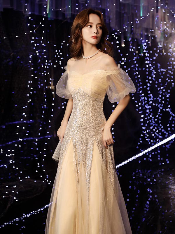 パーティードレス二次会 フォーマルドレス 演奏会 カラードレス 半袖 小きい ブライダルドレス 結婚式 aラインドレス 可愛い 花嫁 ロングドレス イブニングドレス カクテルドレス 発表会 ウエディン