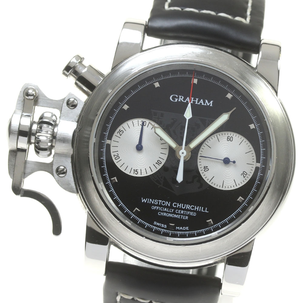 グラハム GRAHAM クロノファイター ウィンストン チャーチル スモールセコンド 100本限定 自動巻き メンズ _848123【中古】