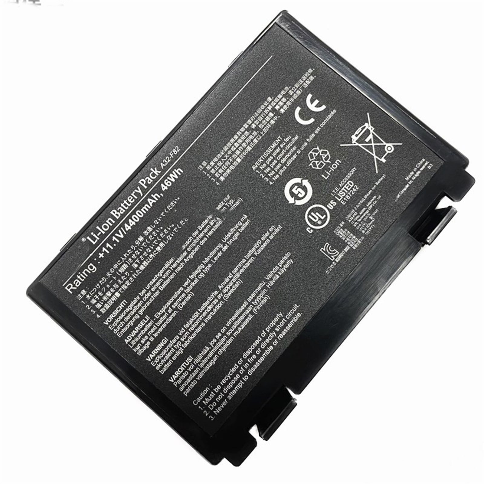 A32-F82バッテリー 電池・Asusノートパソコン互換 K40IN A41I F52 K50IE X8AC K40AF K60 A32-F82 交換用のバッテリー dc909-A231