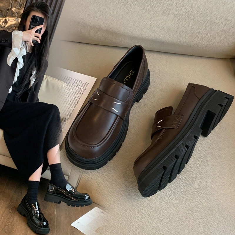 厚底ローファー ローファー レディース 厚底ローファー ブリティッシュスタイルシューズ