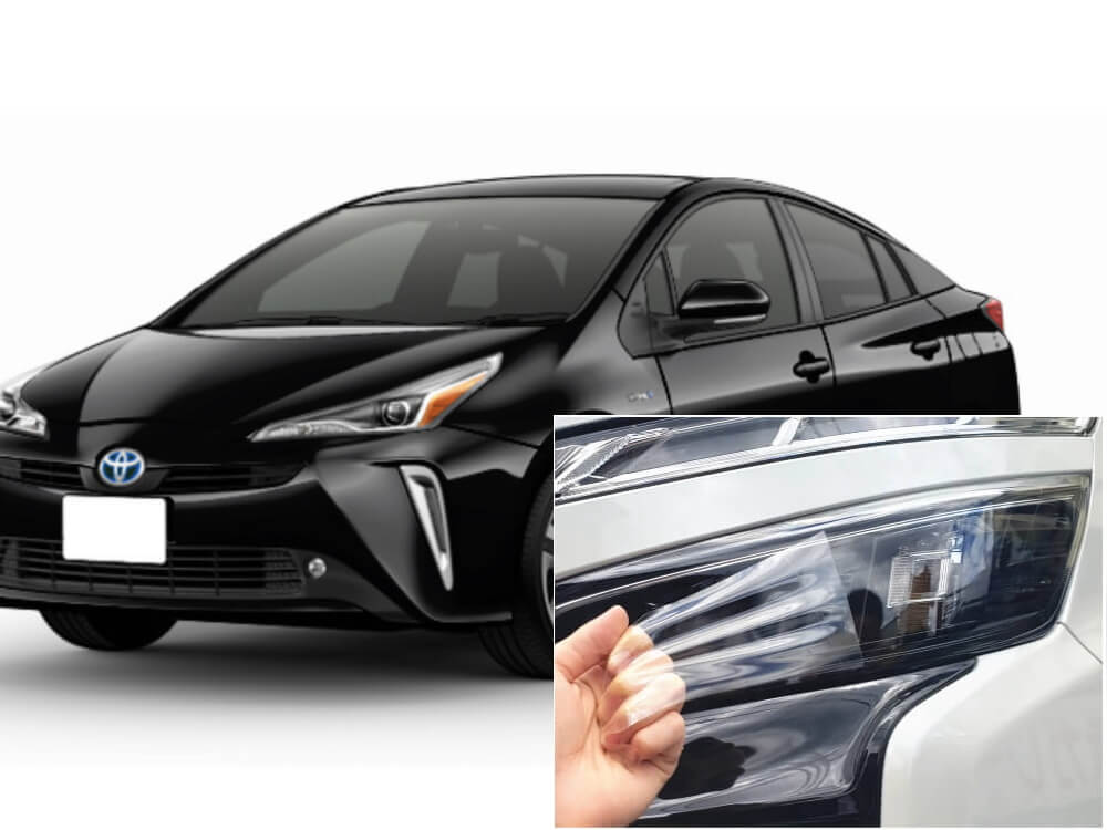 ヘッドライトプロテクションフィルム (プリウス W6) 車種専用 カット済み 左右セット ヘッドライト保護 プリウス 60系 ZVW60 ZVW65 MXWH60 MXWH65 MXWH61