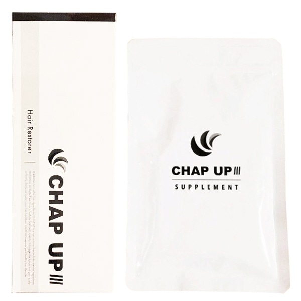 チャップアップ（CHAP UP）育毛剤 ＆サプリメント　セット　男女兼用　育毛剤