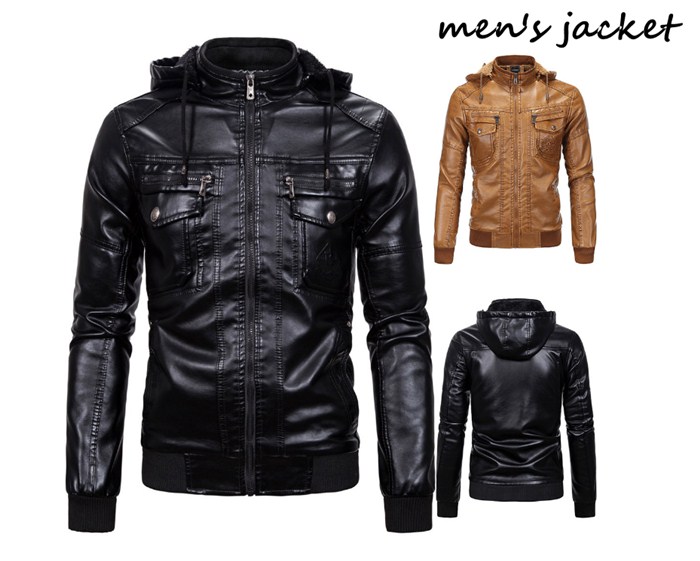 バイクジャケット メンズ 韓国ファッション メンズジャケット 送料無料 レザージャケット カジュアルジャケット 人気 ライダースジャケット おしゃれ フード付き 合成皮革 革 ライダース メーカー再生品 Www Quartzhotel Mx