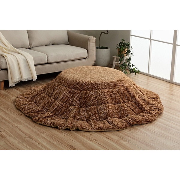 1181770026311 ノート こたつ布団 円形 洗える 無地調 ベージュ 約200cm丸 メーカー直送