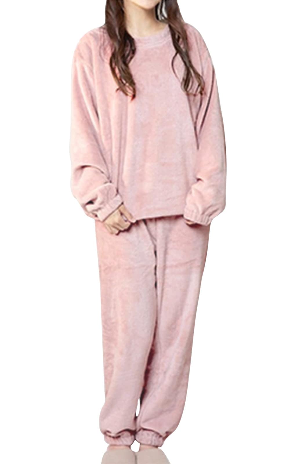 [ヒルトップクラウド] パジャマ レディース もこもこ ルームウェア 長袖 上下セット 着る毛布 裏起毛 厚手 あったか ゆったり 可愛い オシャレ 部屋着 冬用