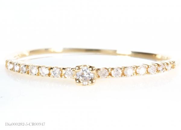 天然 ダイヤモンド エタニティ リング 指輪 0.09ct K18YG 18金製品 大人気 記念日 クリスマス バレンタイン プレゼント 74