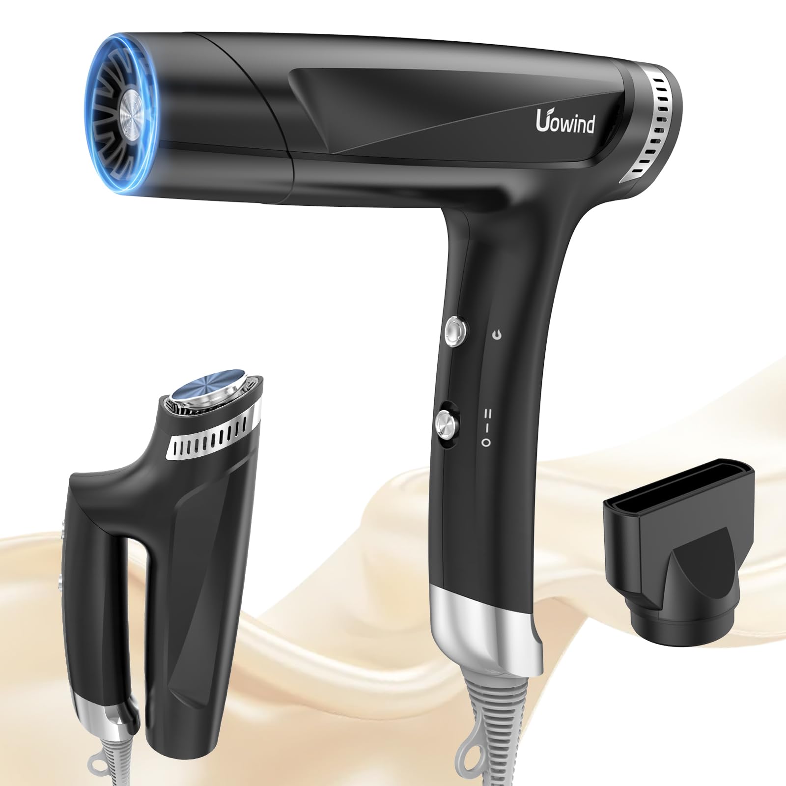 ドライヤー 1400W 大風量 高風速 速乾 ヘアドライヤー 中和イオン 髪質改善 低騒音 熱ダメージ抑制 3段階温度調節 サロン級 ヘアケア 静電気防止 折り畳み コンパクト ノズル付き 祝日のプレ
