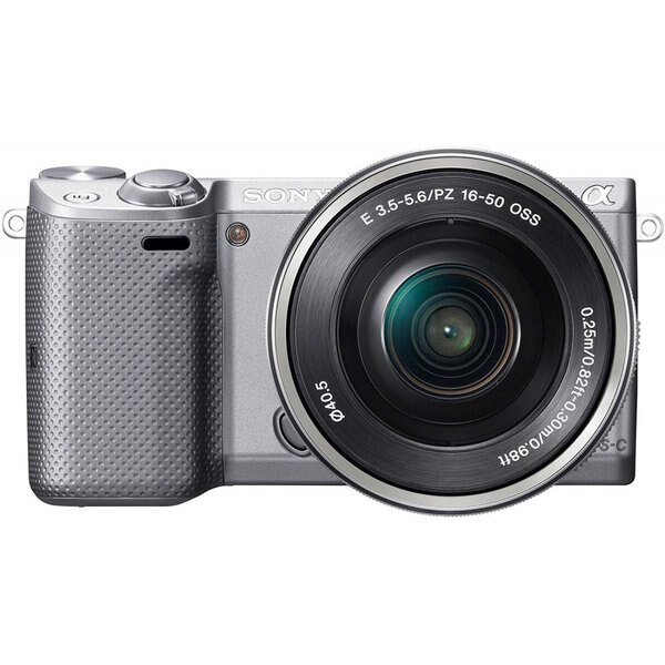 【中古】ソニー SONY NEX-5T パワーズームレンズキット シルバー SDカード付き