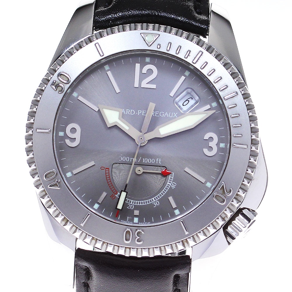 ジラール・ペルゴ GIRARD PERREGAUX 49920.1.11.2042 シーホークII パワーリザーブ 自動巻き メンズ 良品 箱・保証書付き_838132【中古】