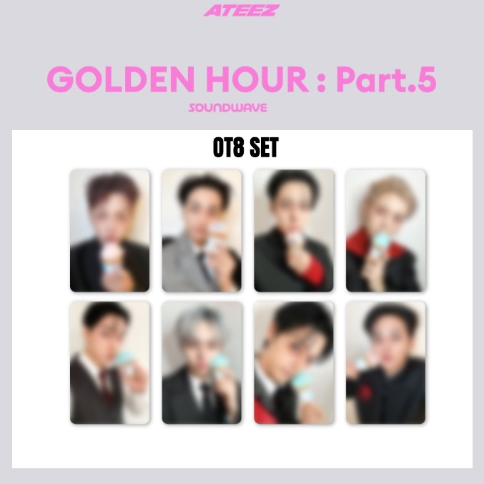 [ONLY PC] ATEEZ 14TH MINI ALBUM GOLDEN HOUR : Part.5 SOUNDWAVE 1ST FANSIGN EVENT PHOTOCARD OT8 SET