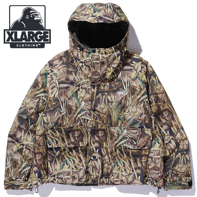 ラグランパファー フーデッドジャケット [101244021009] RAGLAN PUFFER HOODED JACKET メンズ アウター マウンテンパーカー CAMO