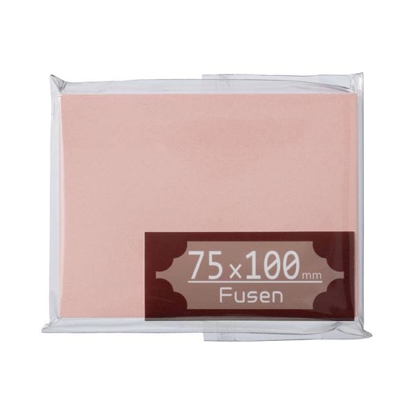 （まとめ） TANOSEE ふせん 75x100mm 桃 1冊 [x30セット]